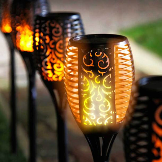 Solar Flame Garden Torch – Flickering Waterproof Outdoor Lantern Light