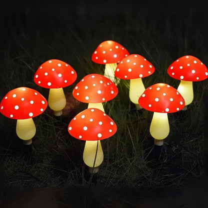 Solar Mushroom Garden Lights – Waterproof Outdoor Path & Lawn Lights
