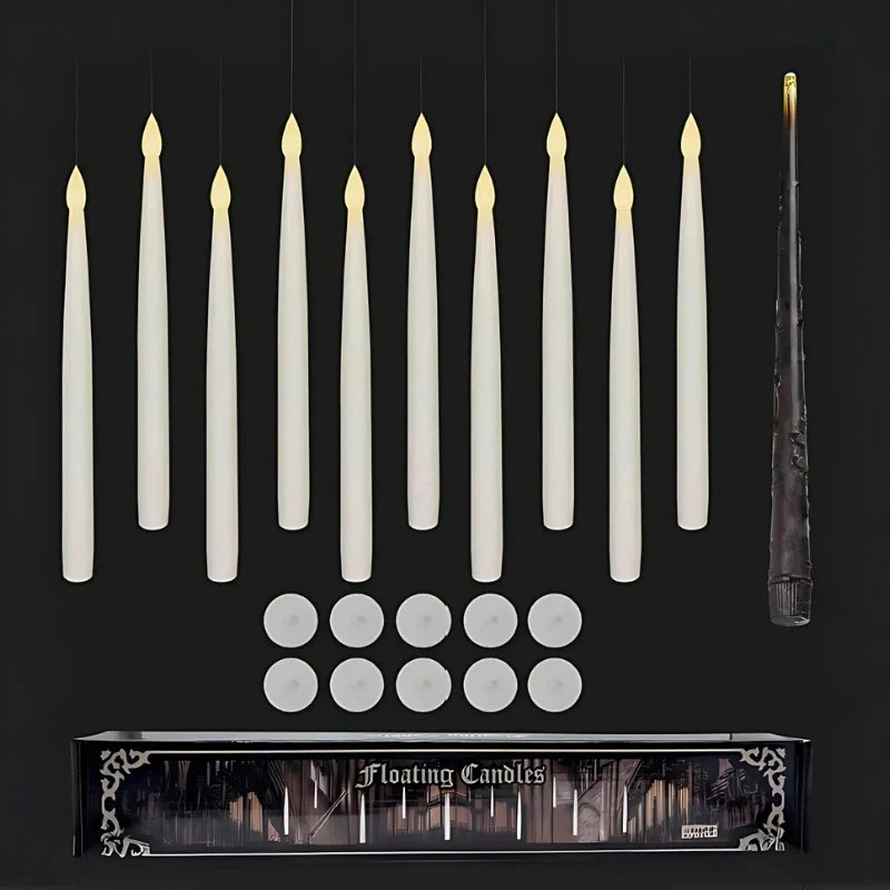 Floating LED Candles with Magic Wand Remote – Flameless Halloween Candles