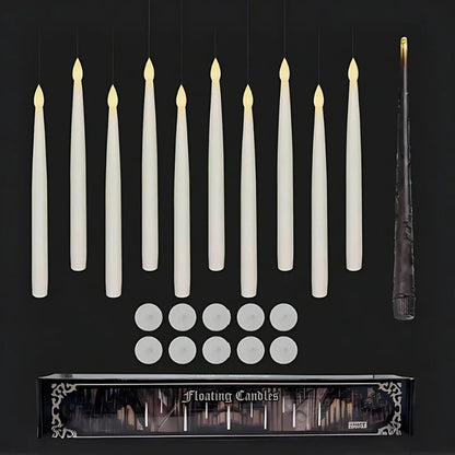 Floating LED Candles with Magic Wand Remote – Flameless Halloween Candles