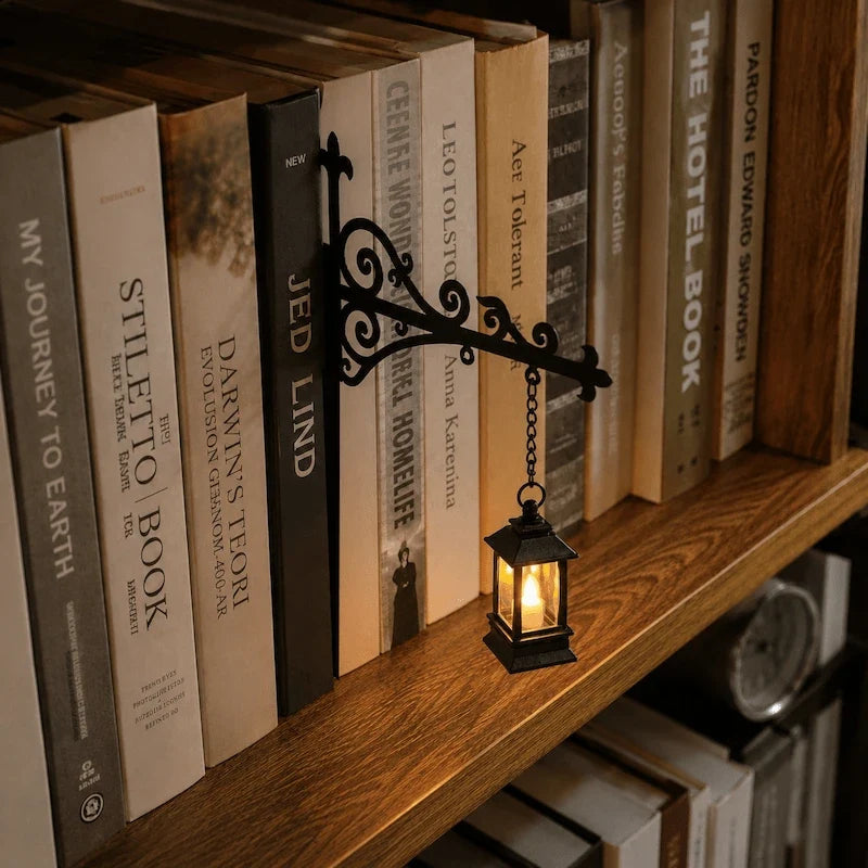 Halloween Bookshelf Light – Ghost & Lantern Book Nook Shelf Decor