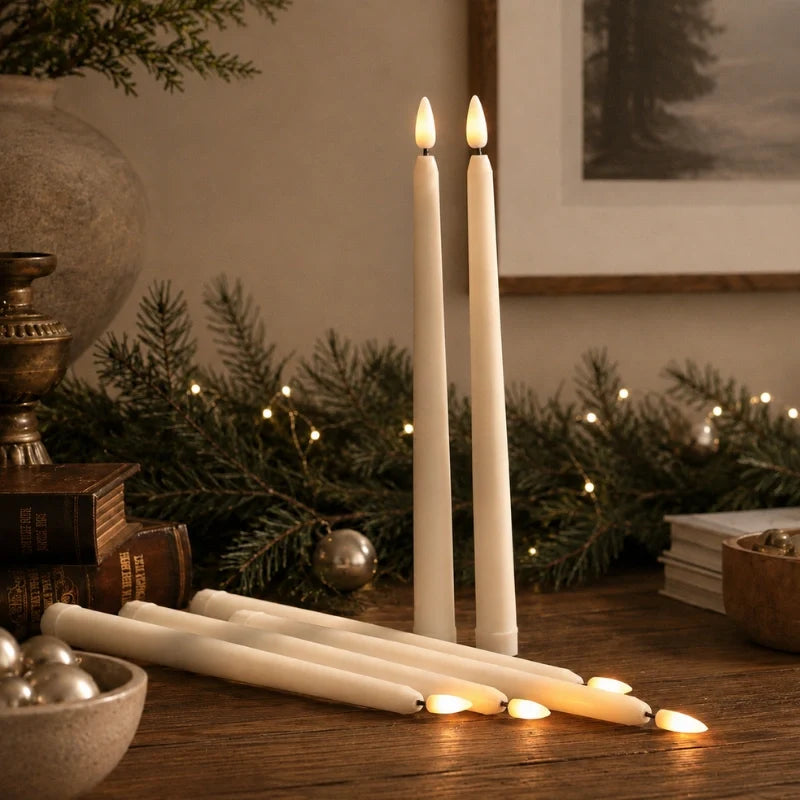 Flameless Taper Candles for Chandeliers – LED Candles with Remote