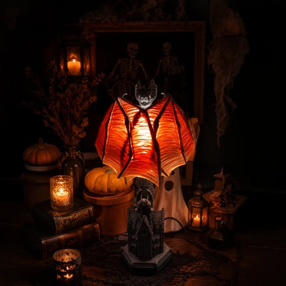 Gothic Bat Table Lamp – Haunted House Halloween Night Light