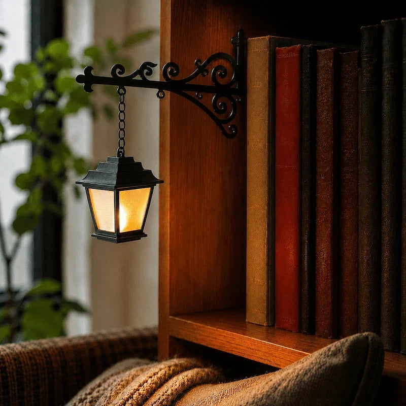 Halloween Bookshelf Light – Ghost & Lantern Book Nook Shelf Decor