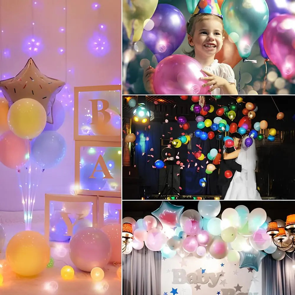 Mini LED Light Pearls – Glowing Fairy Lights for Balloons & Parties