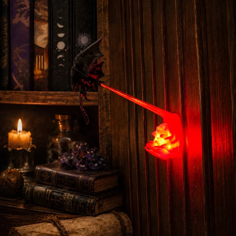 Fire-Breathing Dragon Night Light – Cordless LED Fantasy Lamp