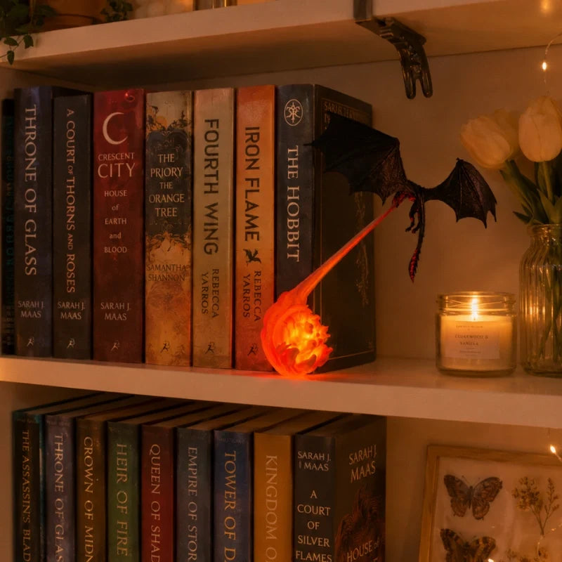 Fire-Breathing Dragon Night Light – Cordless LED Fantasy Lamp