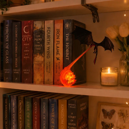 Fire-Breathing Dragon Night Light – Cordless LED Fantasy Lamp