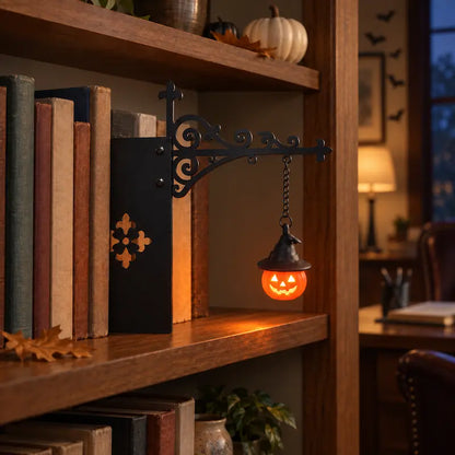 Halloween Bookshelf Light – Ghost & Lantern Book Nook Shelf Decor