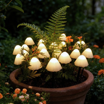 Solar Mushroom Garden Lights – Waterproof Outdoor Path & Lawn Lights