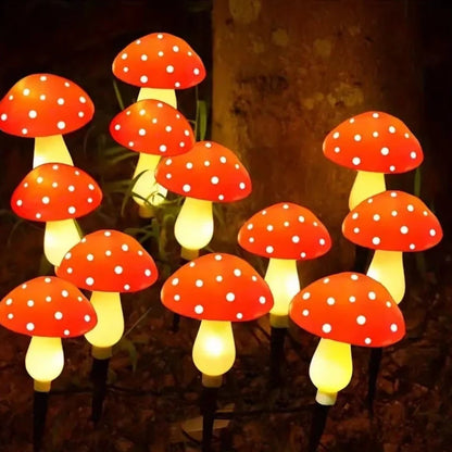 Solar Mushroom Garden Lights – Waterproof Outdoor Path & Lawn Lights