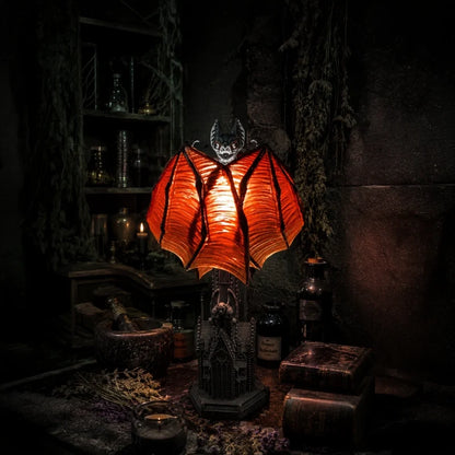 Gothic Bat Table Lamp – Haunted House Halloween Night Light