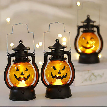 Halloween Pumpkin Lantern LED Light - Handheld Jack-O-Lantern Lamp for Party, Garden and Bedroom Decor