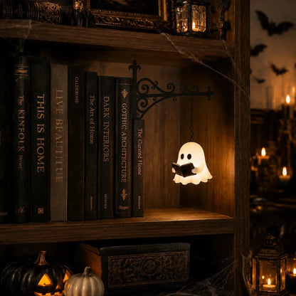 Halloween Bookshelf Light – Ghost & Lantern Book Nook Shelf Decor