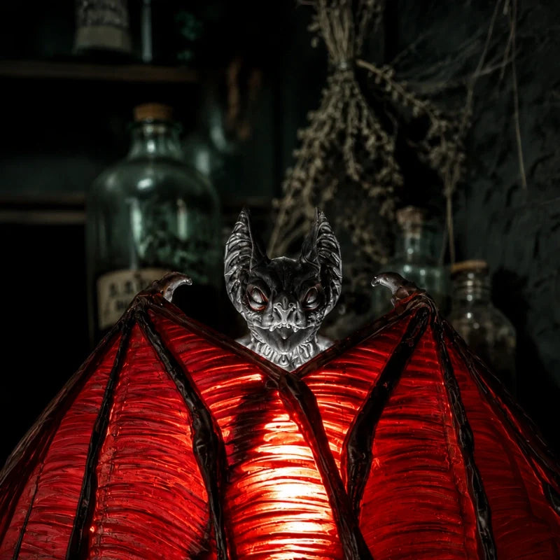 Gothic Bat Table Lamp – Haunted House Halloween Night Light