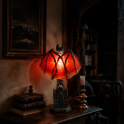 Gothic Bat Table Lamp – Haunted House Halloween Night Light