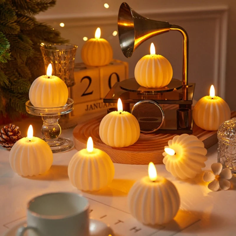 Flameless LED Pillar Candles Set – Realistic Flickering Battery Candles