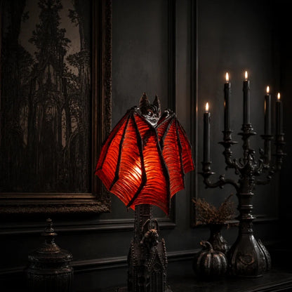 Gothic Bat Table Lamp – Haunted House Halloween Night Light