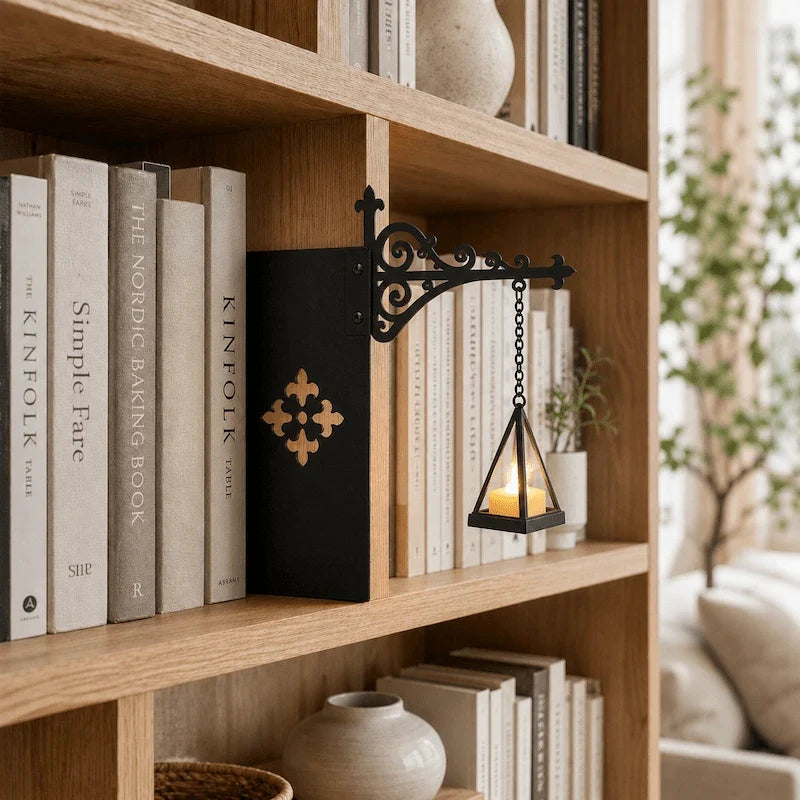 Halloween Bookshelf Light – Ghost & Lantern Book Nook Shelf Decor