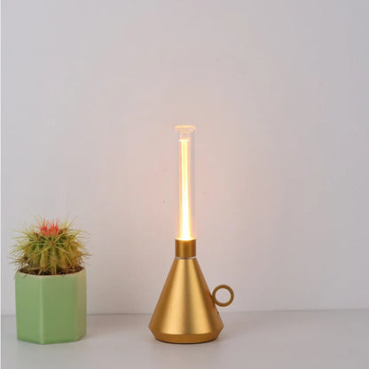 Portable Retro LED Lantern – Rechargeable Dimmable Vintage Lamp