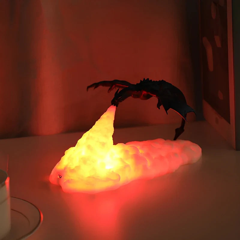 3D-Printed Dragon Lamp – Flame-Breathing LED Night Light