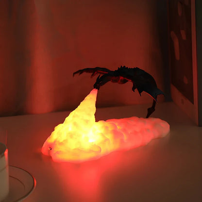 3D-Printed Dragon Lamp – Flame-Breathing LED Night Light