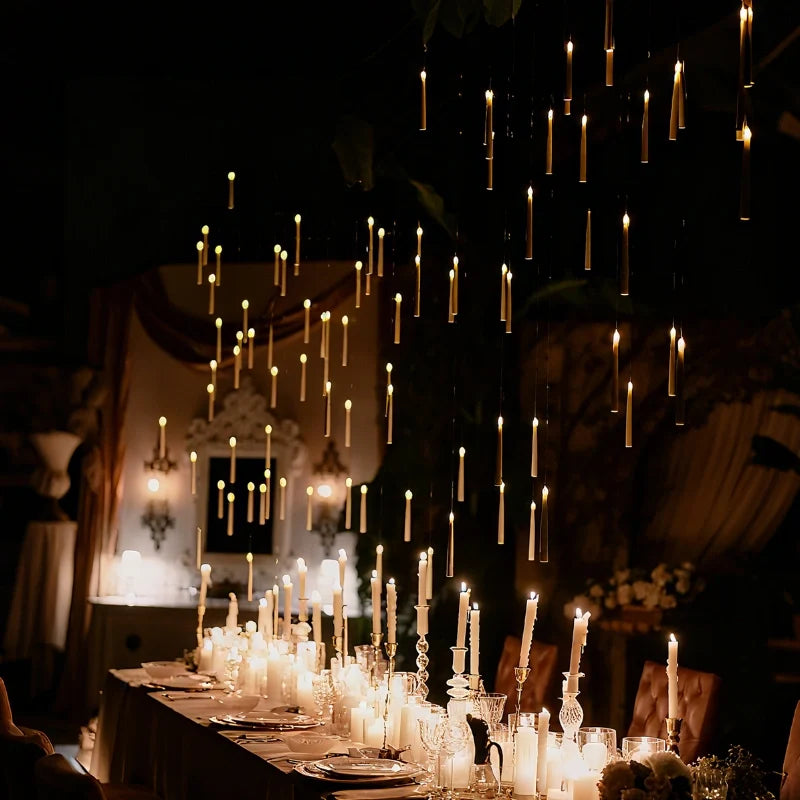 Floating LED Candles with Magic Wand Remote – Flameless Halloween Candles