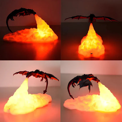 3D-Printed Dragon Lamp – Flame-Breathing LED Night Light