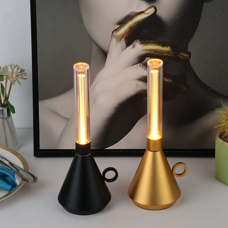Portable Retro LED Lantern – Rechargeable Dimmable Vintage Lamp