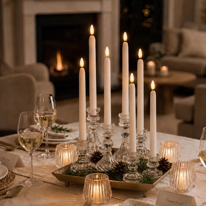 Flameless Taper Candles for Chandeliers – LED Candles with Remote