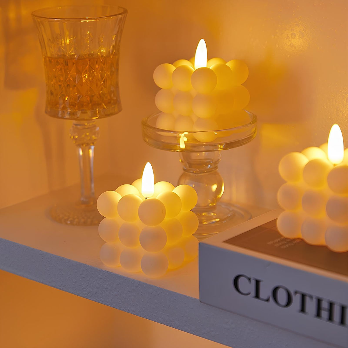 Flameless LED Pillar Candles Set – Realistic Flickering Battery Candles