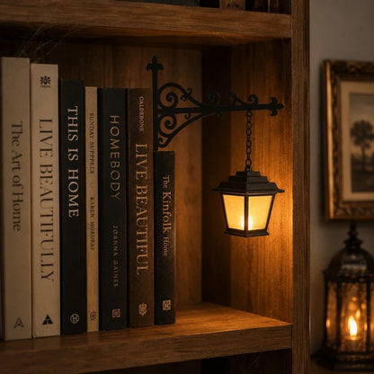Halloween Bookshelf Light – Ghost & Lantern Book Nook Shelf Decor