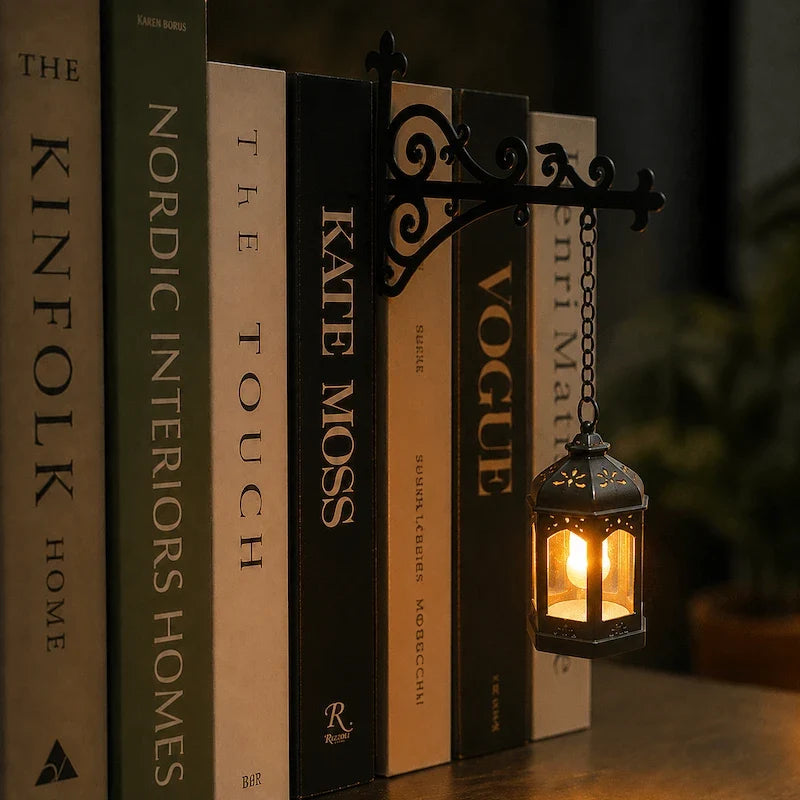 Halloween Bookshelf Light – Ghost & Lantern Book Nook Shelf Decor