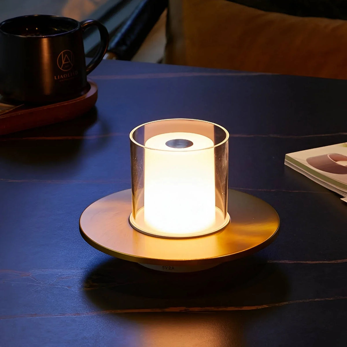 Rechargeable Candle Table Lamp – Gesture Control Dimmable LED Lamp
