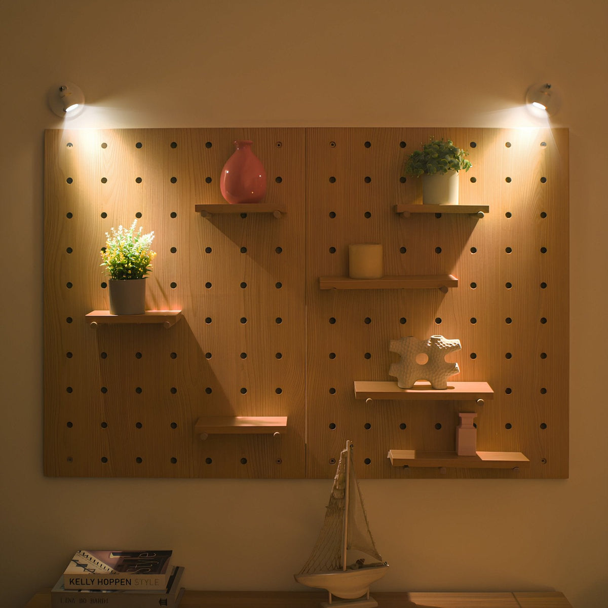 EasyWall | Wireless LED Spotlight with Remote – Dimmable Battery Picture Light, Stick-On Accent Light for Art, Plants & Walls