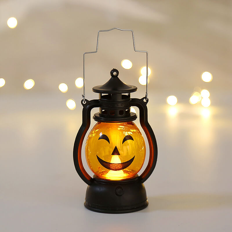Halloween Pumpkin Lantern LED Light - Handheld Jack-O-Lantern Lamp for Party, Garden and Bedroom Decor