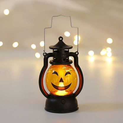 Halloween Pumpkin Lantern LED Light - Handheld Jack-O-Lantern Lamp for Party, Garden and Bedroom Decor