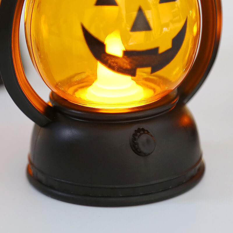 Halloween Pumpkin Lantern LED Light - Handheld Jack-O-Lantern Lamp for Party, Garden and Bedroom Decor
