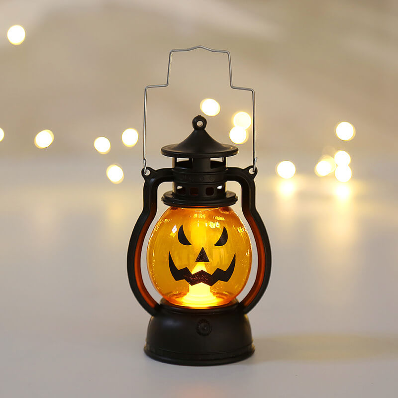 Halloween Pumpkin Lantern LED Light - Handheld Jack-O-Lantern Lamp for Party, Garden and Bedroom Decor