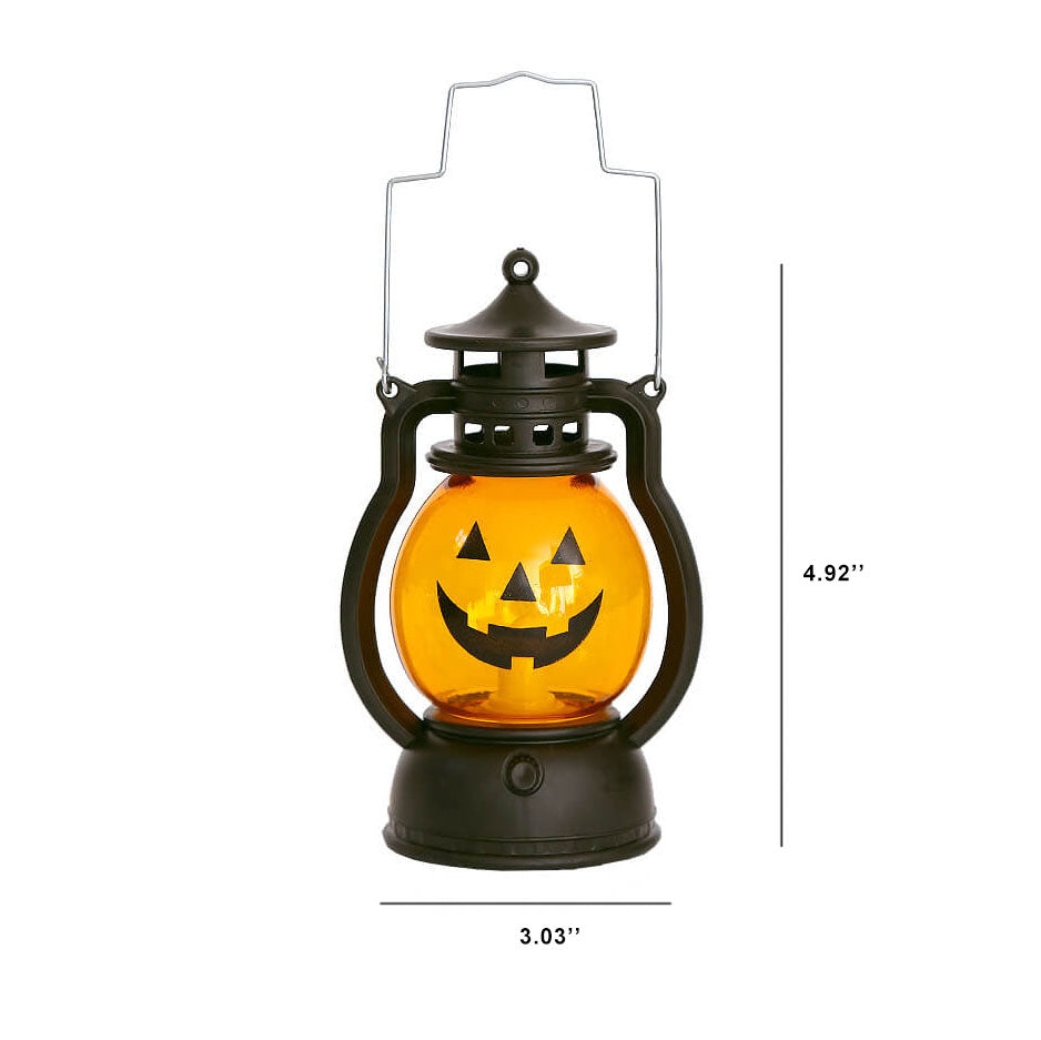 Halloween Pumpkin Lantern LED Light - Handheld Jack-O-Lantern Lamp for Party, Garden and Bedroom Decor