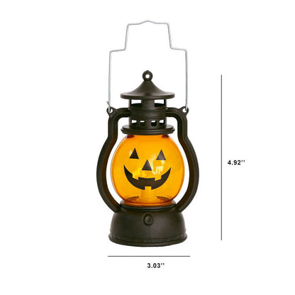 Halloween Pumpkin Lantern LED Light - Handheld Jack-O-Lantern Lamp for Party, Garden and Bedroom Decor