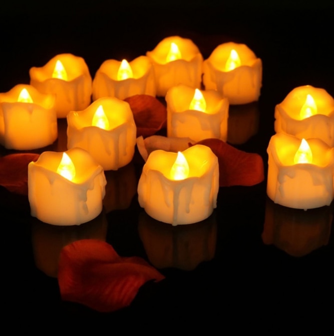 Flameless LED Tea Lights – Flickering Battery Operated Candles