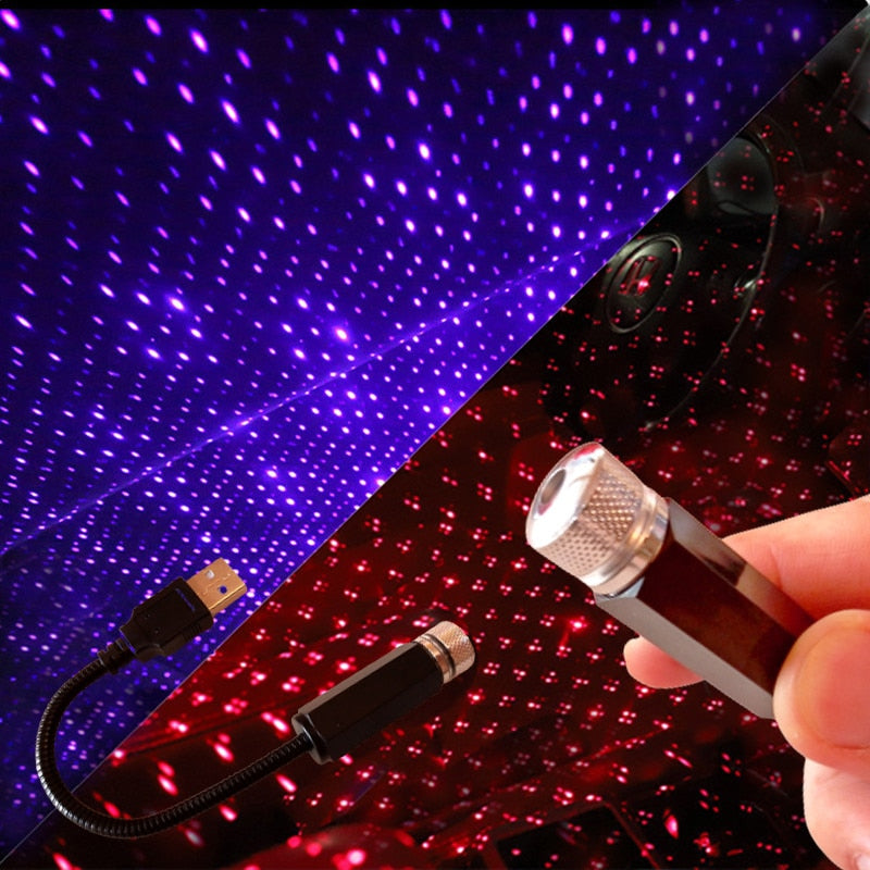 Mini USB Star Projector – Galaxy Night Light for Car & Bedroom