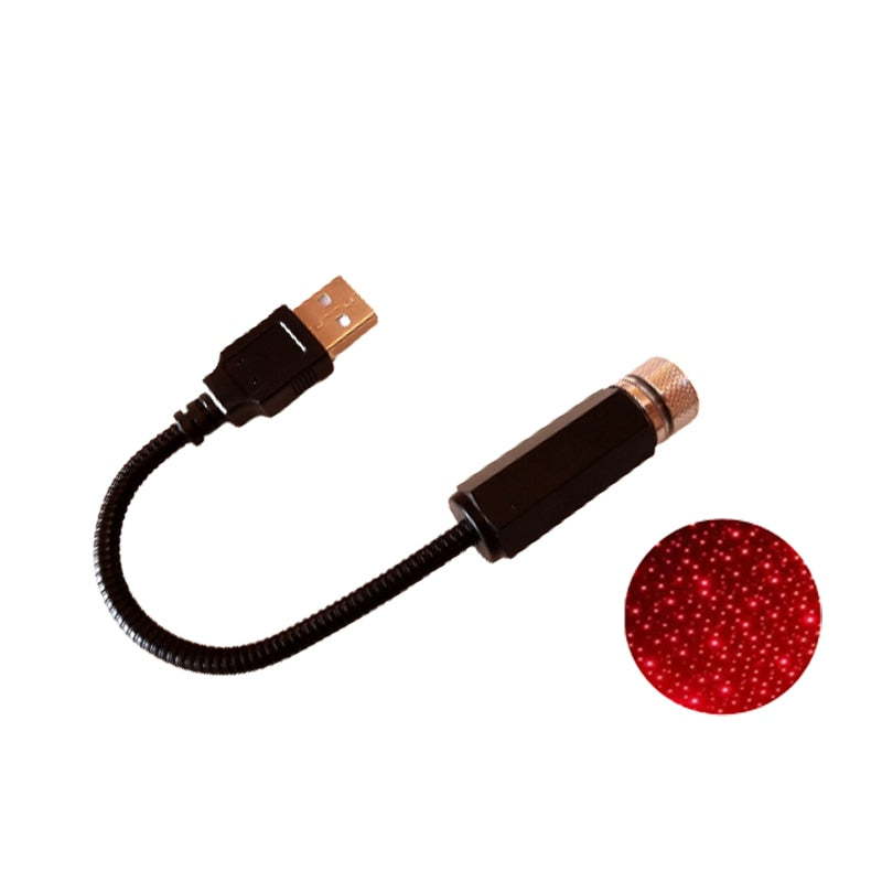Mini USB Star Projector – Galaxy Night Light for Car & Bedroom