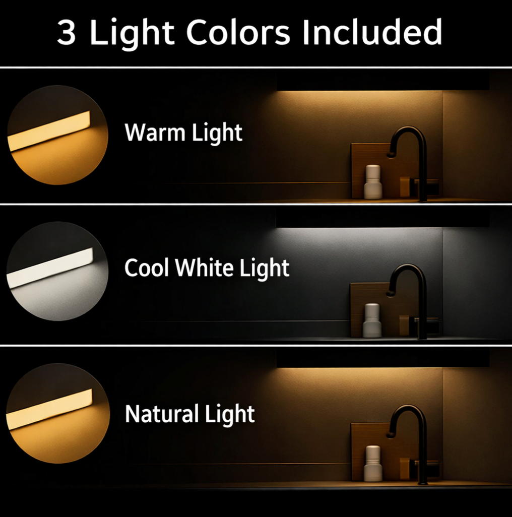 LumiKitchen – Cordless LED Under Cabinet Light with Motion Sensor