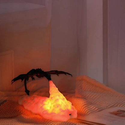3D-Printed Dragon Lamp – Flame-Breathing LED Night Light