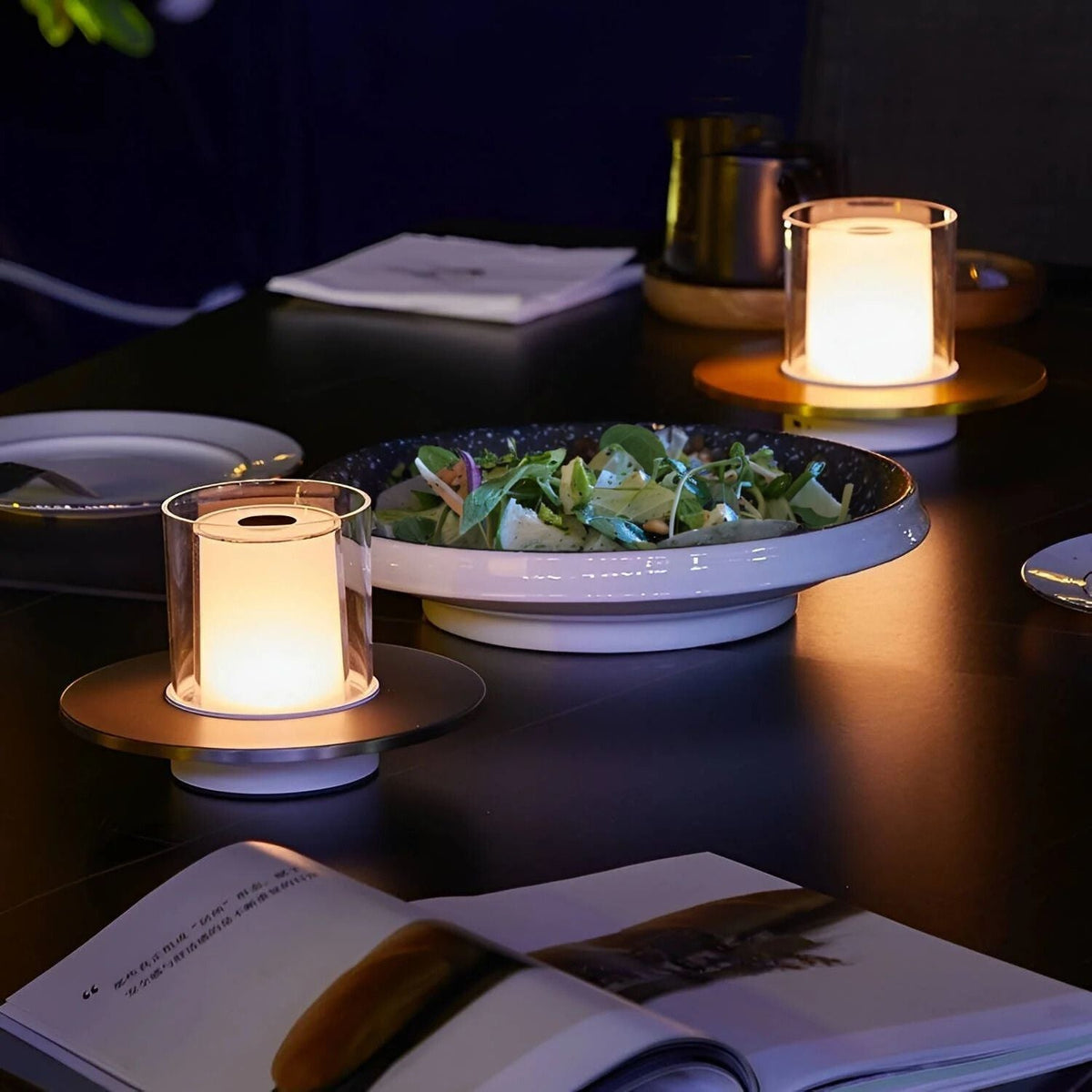 Rechargeable Candle Table Lamp – Gesture Control Dimmable LED Lamp