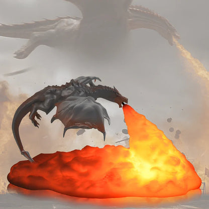 3D-Printed Dragon Lamp – Flame-Breathing LED Night Light