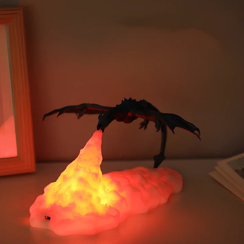 3D-Printed Dragon Lamp – Flame-Breathing LED Night Light