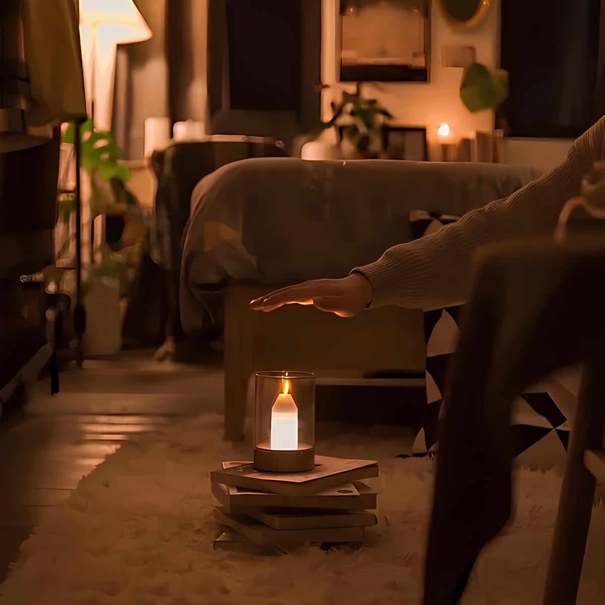 LED Candle Lamp with Gesture Control – Dimmable Table Light